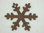 2" Rusty Snowflake-rusty snowflake, snowflake, rusty ornament, craft supply