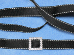 Stitched Ribbon-black stitched ribbon, black ribbon, grosgrain ribbon, stitched ribbon, black ribbon with white stit