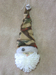 Cabin Fever-craft, homemade, Santa, Christmas, ornament, fleece, berber, yarn
