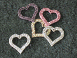 Glitter Hearts-hearts, glitter hearts, button, heart buttons, glitter buttons, craft supply