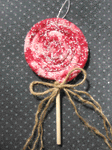 Glitter Lollipop-lollipop, ornmament, handmade craft, craft, craft ornament, Christmas ornament, homemade, fleece