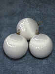 Ivory Satin Balls-satin balls, ivory satin balls