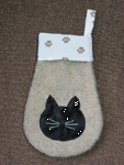 Santa "Claws" Stocking Pattern-pet stocking, cat stocking, craft pattern, stocking pattern