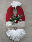 Santa Knobbie Pattern-santa pattern, craft pattern, pattern, sewing pattern, doorknob hanger pattern